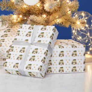 Gezellige Kerstcamper Cadeaupapier