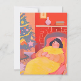 Gezellige kerstdag briefkaart