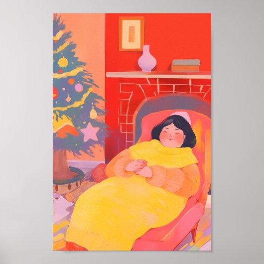 Gezellige kerstdag poster (Voorkant)