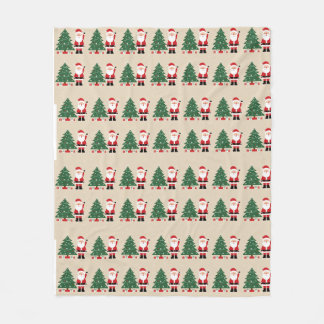 Gezellige kerstdeken met kerstman fleece deken