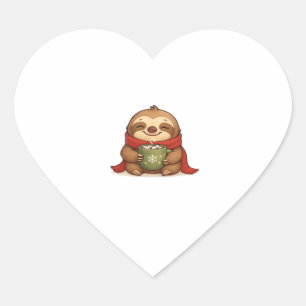 Gezellige kerstluiaard met warme chocolademelk – S Hart Sticker