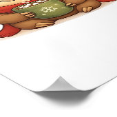 Gezellige kerstluiaard met warme chocolademelk – S Poster (Hoek)