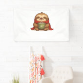 Gezellige kerstluiaard met warme chocolademelk – S Spandoek (Insitu)