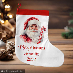 Gezellige Kerstman Minimalistische Script Letterty Grote Kerstsok