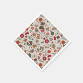 Gezellige Kerstmis & Spice Servet (Hoek)