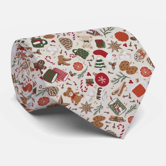 Gezellige Kerstmis & Spice Stropdas (Opgerold)