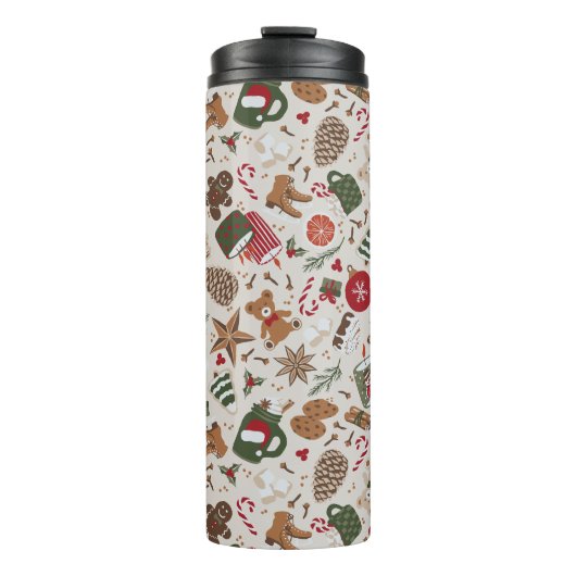 Gezellige Kerstmis & Spice Thermosbeker (Voorkant)