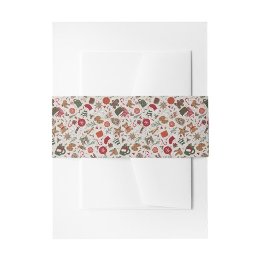 Gezellige Kerstmis & Spice Uitnodigingen Wikkel (Voorkant Voorbeeld)