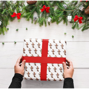 Gezellige kerstsafari cadeaupapier