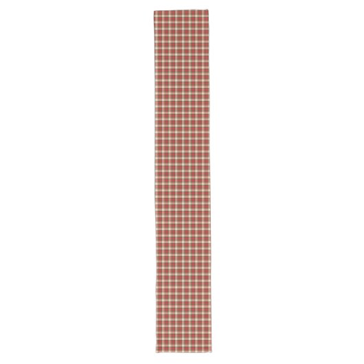 Gezellige kersttafel Runner in Plaid Design Lange Tafelloper (Voorkant)
