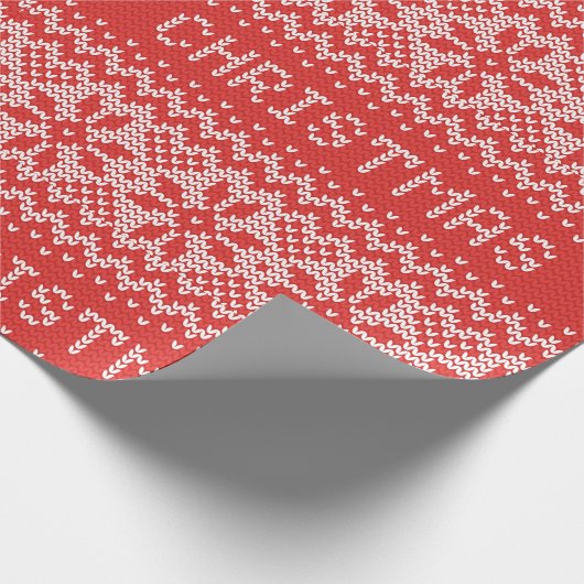 Gezellige kersttrui rood en wit cadeaupapier (Hoek)