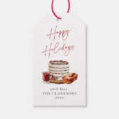 Gezellige kerstvakantie cadeaulabel (Voorkant)