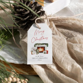 Gezellige kerstvakantie cadeaulabel