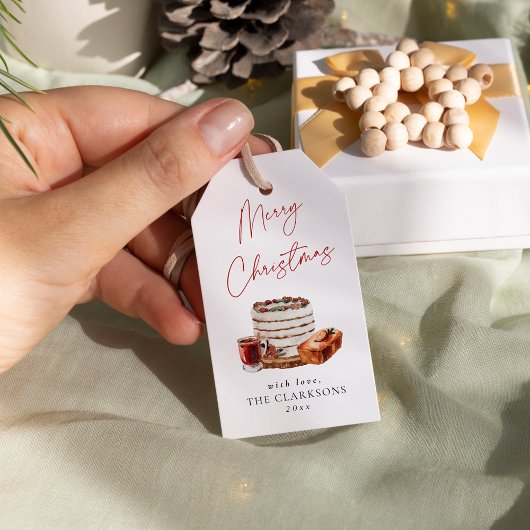 Gezellige kerstvakantie cadeaulabel