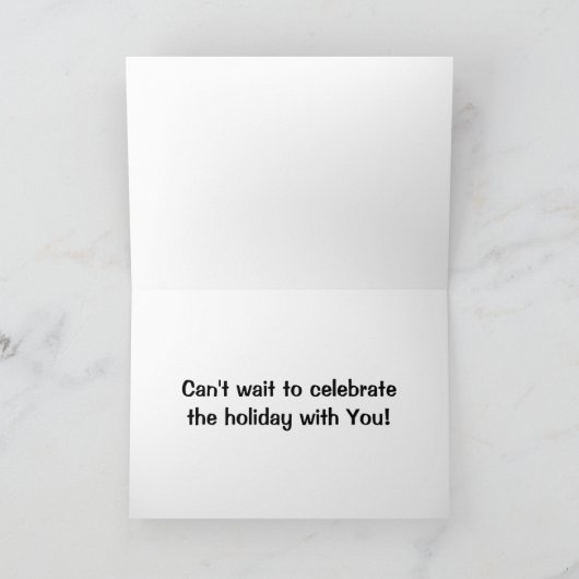 GEZELLIGE KERSTWENSEN VOOR MIJN "VROUW" FEESTDAGEN KAART (Binnen)