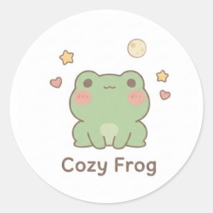 Gezellige Kikker Sticker Schattige Kawaii Pastel