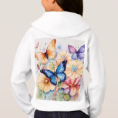 Gezellige Kinderen Butterfly Print Pullover Hoodie (Achterkant)