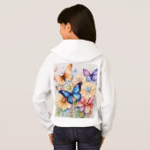 Gezellige Kinderen Butterfly Print Pullover Hoodie (Achterkant volledig)