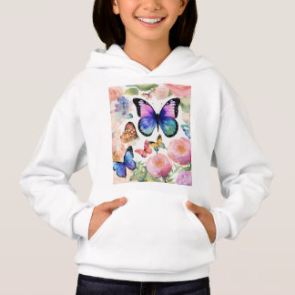 Gezellige Kinderen Butterfly Print Pullover Hoodie