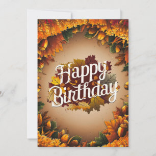 Gezellige Kleine Pompoen Herfst Herfst Happy Birth Kaart