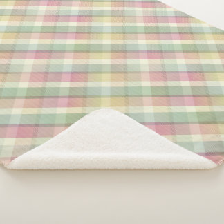 Gezellige kleurrijke tartan Sherpa Blanket Deken