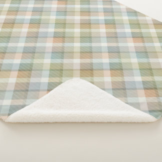 Gezellige kleurrijke tartan Sherpa Blanket Deken
