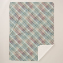 Gezellige kleurrijke tartan Sherpa Blanket Sherpa Deken