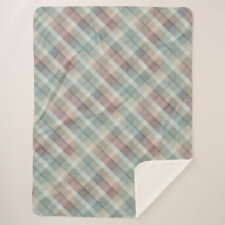 Gezellige kleurrijke tartan Sherpa Blanket Sherpa Deken