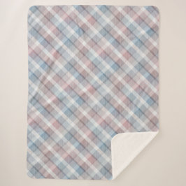 Gezellige kleurrijke tartan Sherpa Blanket Sherpa Deken