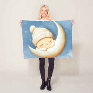 Gezellige Knit Nap Cresent Moon Fleece Deken
