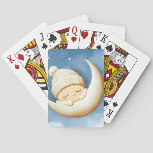 Gezellige Knit Nap Cresent Moon Pokerkaarten
