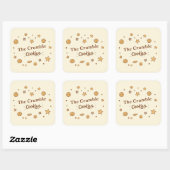 Gezellige koekjeslekkernijen vierkante sticker (Vel)