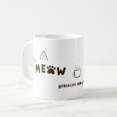 Gezellige Koffie & Kat Knuffels Mok (Voorkant links)