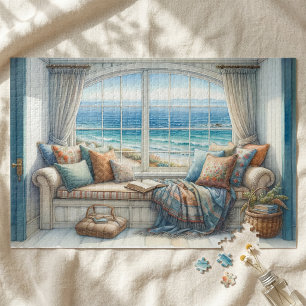 Gezellige Kust Bankje Cottagecore Legpuzzel