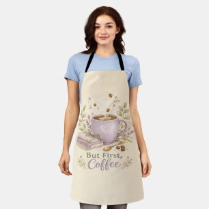 Gezellige Lavendel Aquarel Koffie Schort