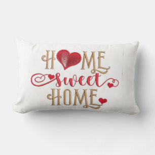 Gezellige liefde: Home Design borduurwerk hart Kussen