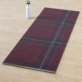 Gezellige Maroon Plaid en Swiss Dot Yogamat