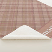 Gezellige Mauve Beige Plaid  stijl Sherpa Deken (3/4)