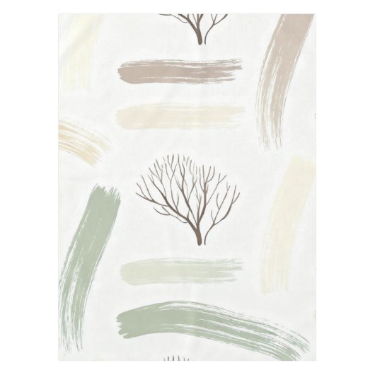 Gezellige Minimale Winter Esthetische Patroon Tafelkleed (Voorkant)