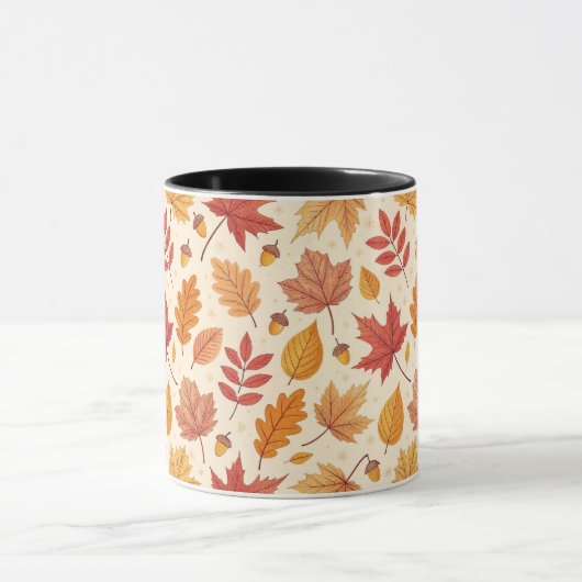 "Gezellige Natuur-geïnspireerde Leaf Design Mok" Mok (Midden)