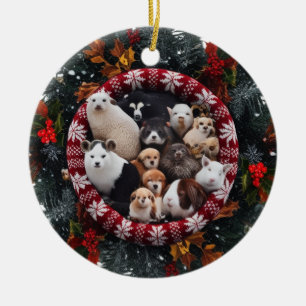 Gezellige Nordic Brei Woud Dieren Keramische Cirke Keramisch Ornament