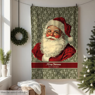 Gezellige Old Time Santa Claus Vakantie Gooi Deken