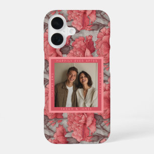 Gezellige op anjers geïnspireerde buiten trouwfees iPhone 16 hoesje