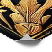 Gezellige opgerolde pauw poster (Hoek)