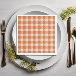 Gezellige Oranje Gingham Herfst Herfst Servet