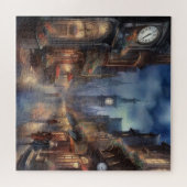  gezellige oude stad straat puzzel legpuzzel (Horizontaal)