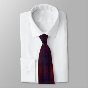Gezellige Plaid Burgundy Maroon Paars Stropdas