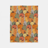 Gezellige pompoenen fleece deken (Voorkant)