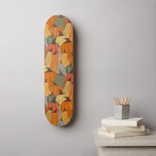 Gezellige pompoenen skateboard
