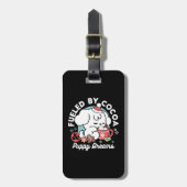Gezellige Puppy Dromen - Warme Chocolade en Kerstm Bagagelabel (Voorkant verticaal)